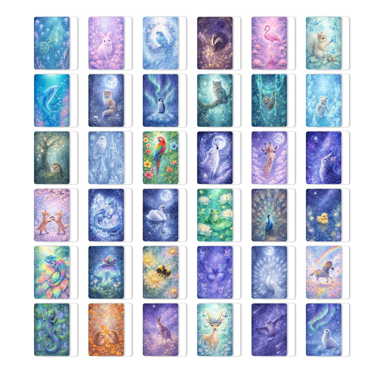 Dreamy Animals card front and back