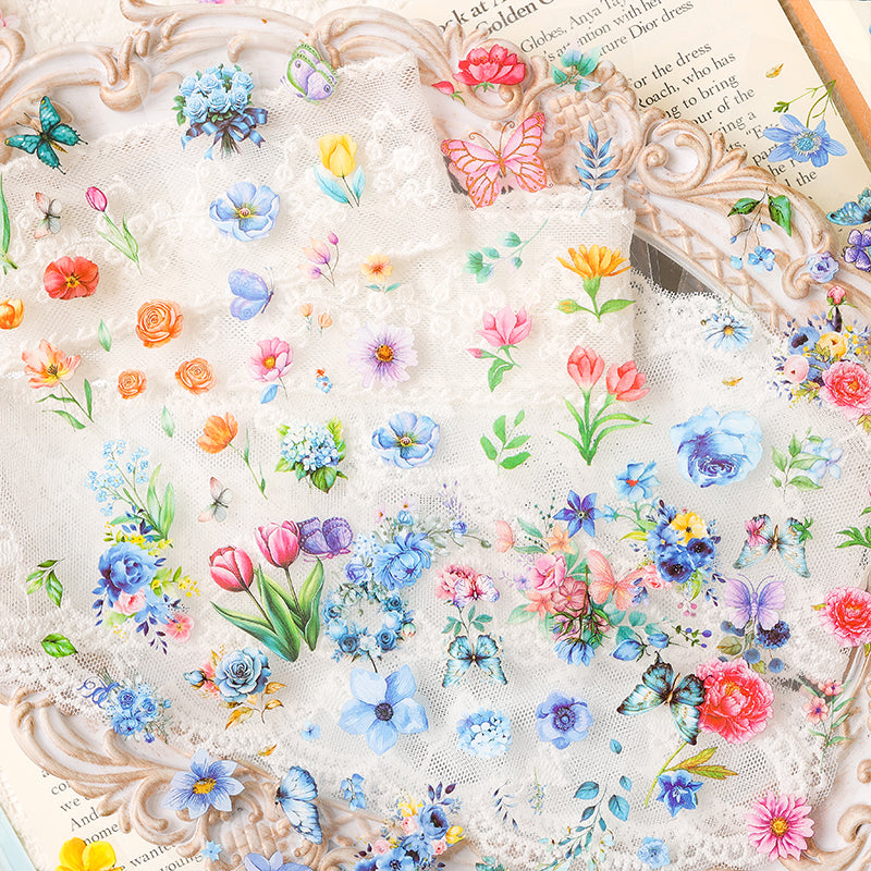 0619 Flower precut PET Sticker -10Pcs each pack