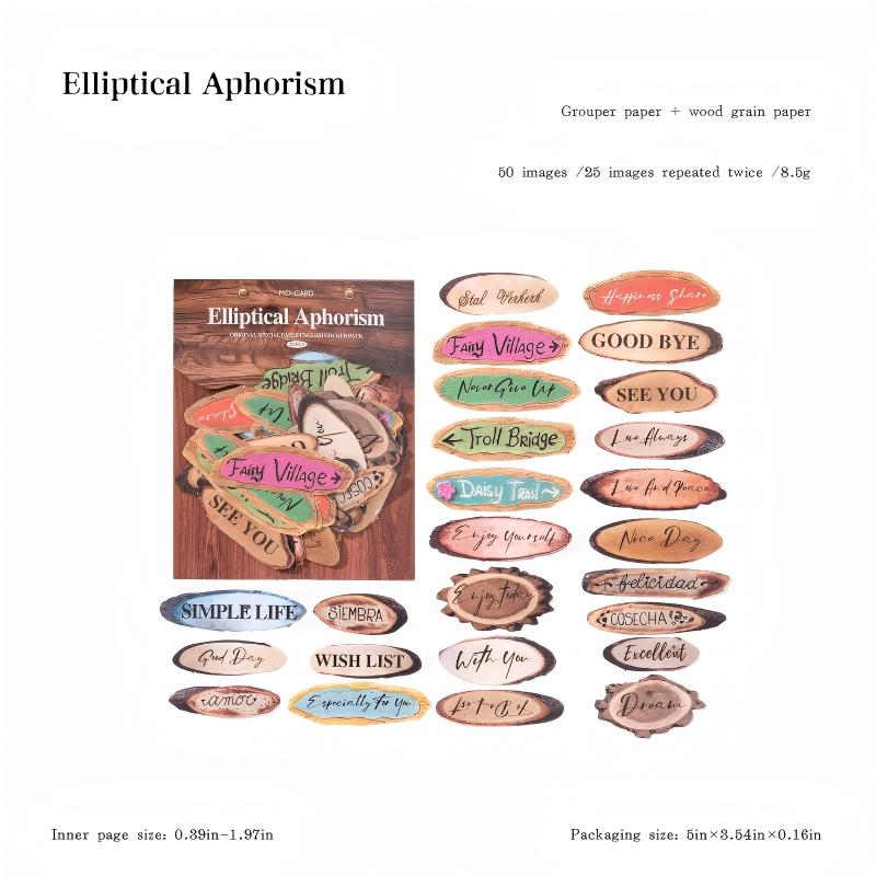 English Solid sticker -50Pcs each pack
