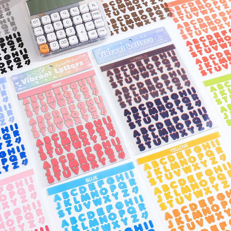 0611 Letter PET sticker -8Pcs each pack