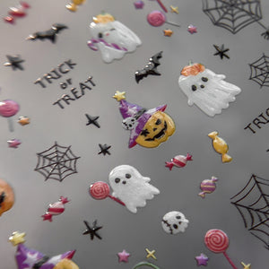 Close-up of ghosts and webs