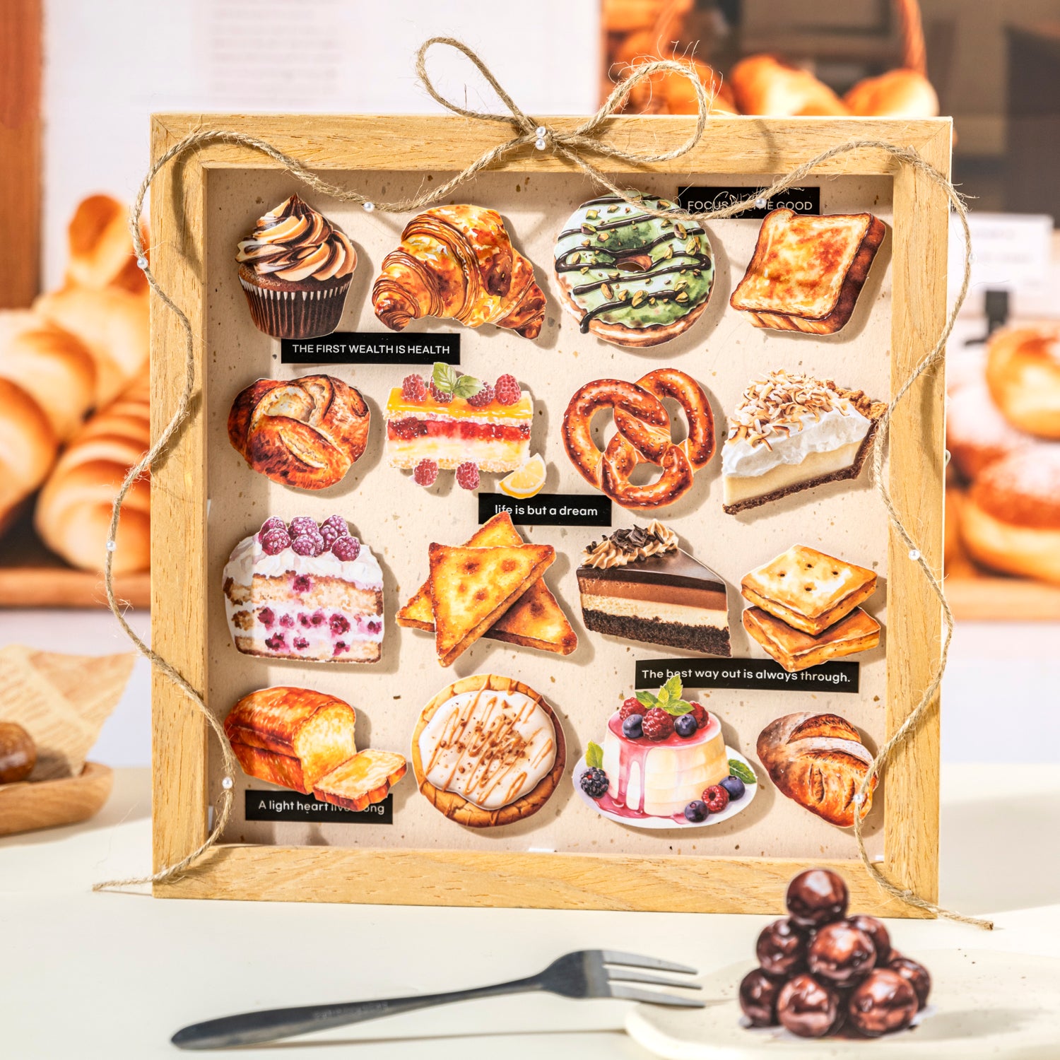 1108 Baked desserts sticker -40Pcs each pack