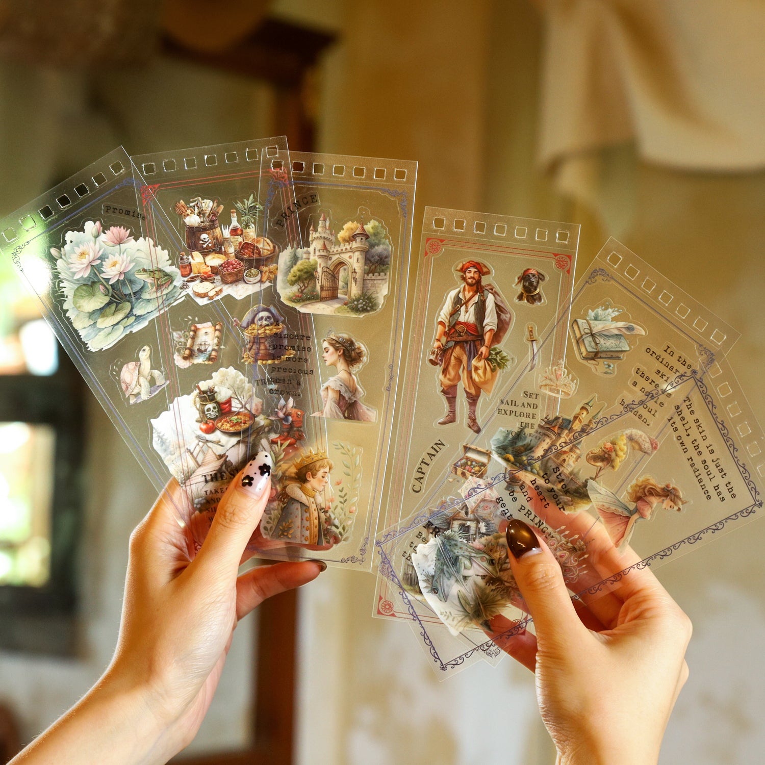 Roaming Fairy Tales Collection Sticker Book (PET & Washi) -20Pcs each pack