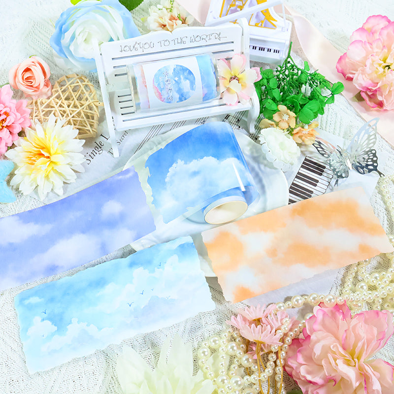 Watercolor Sky tape pieces