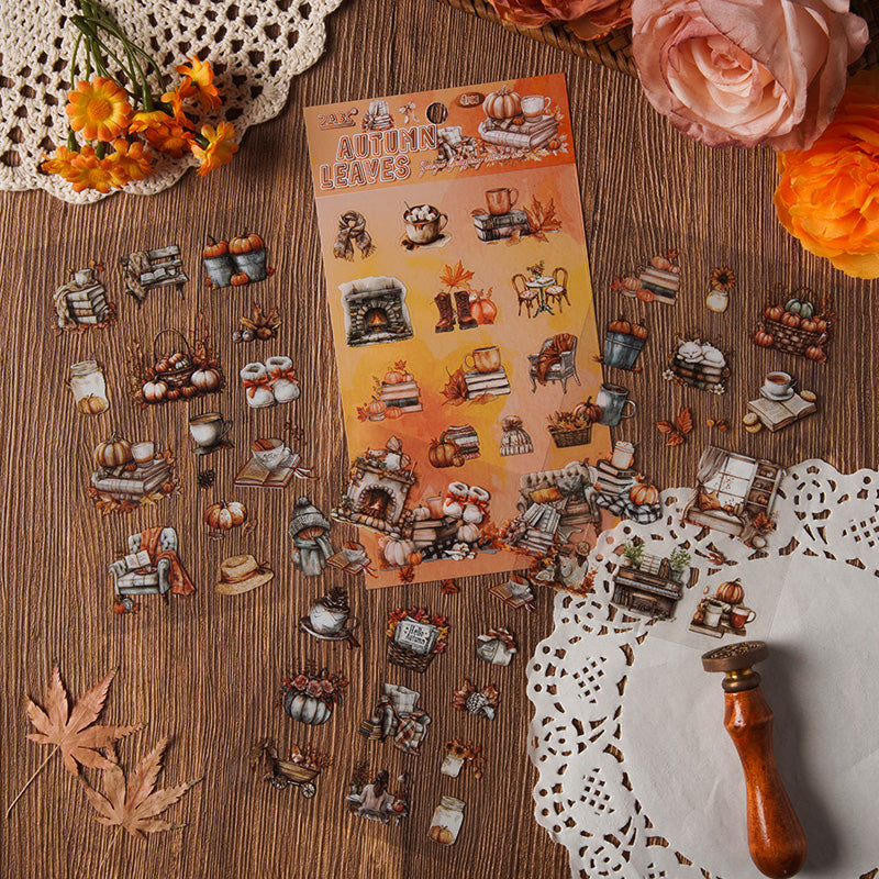 0619 Animal and plant precut PET Sticker -4Pcs each pack