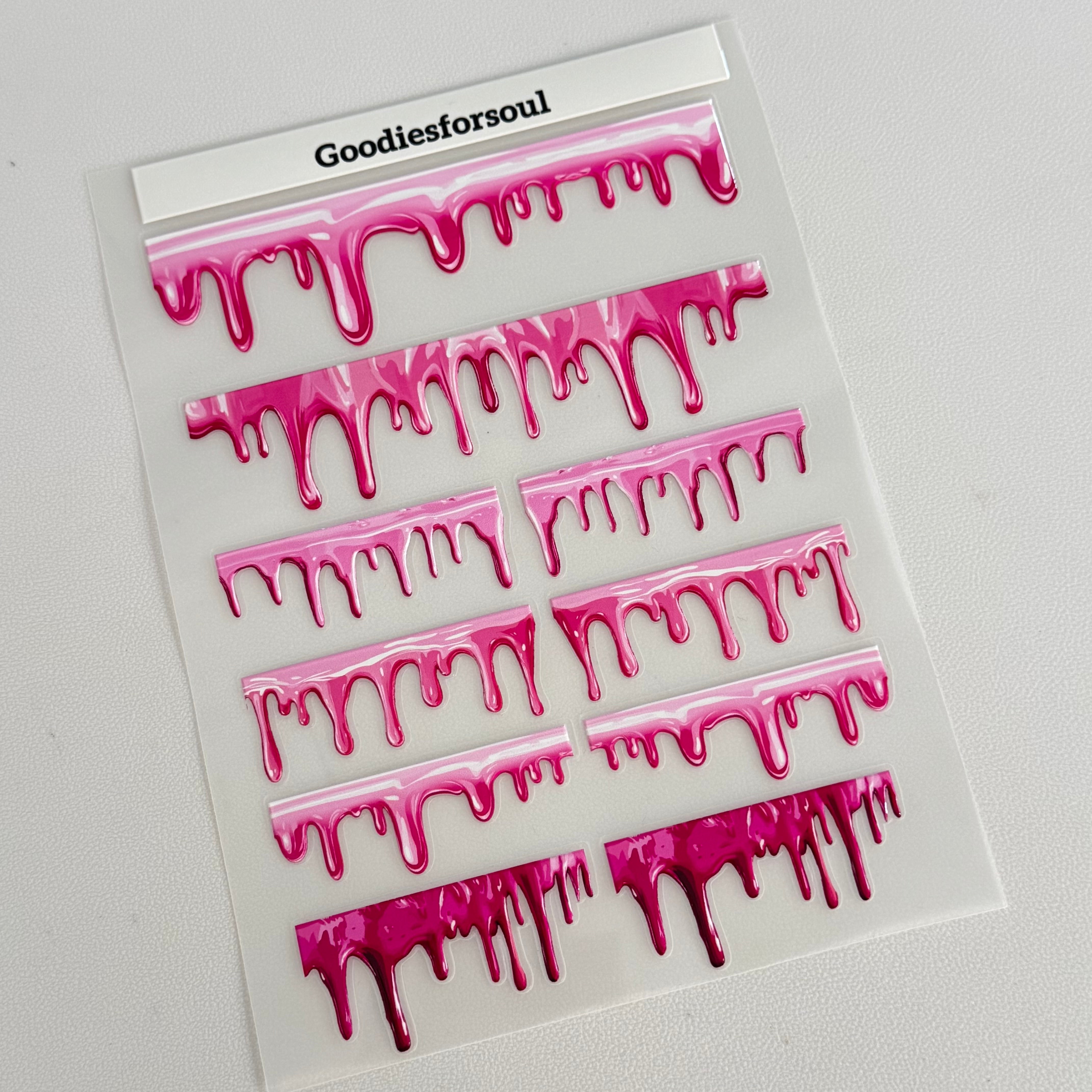 3D dripping sticker 15.5*21 Cm -1Pcs each pack