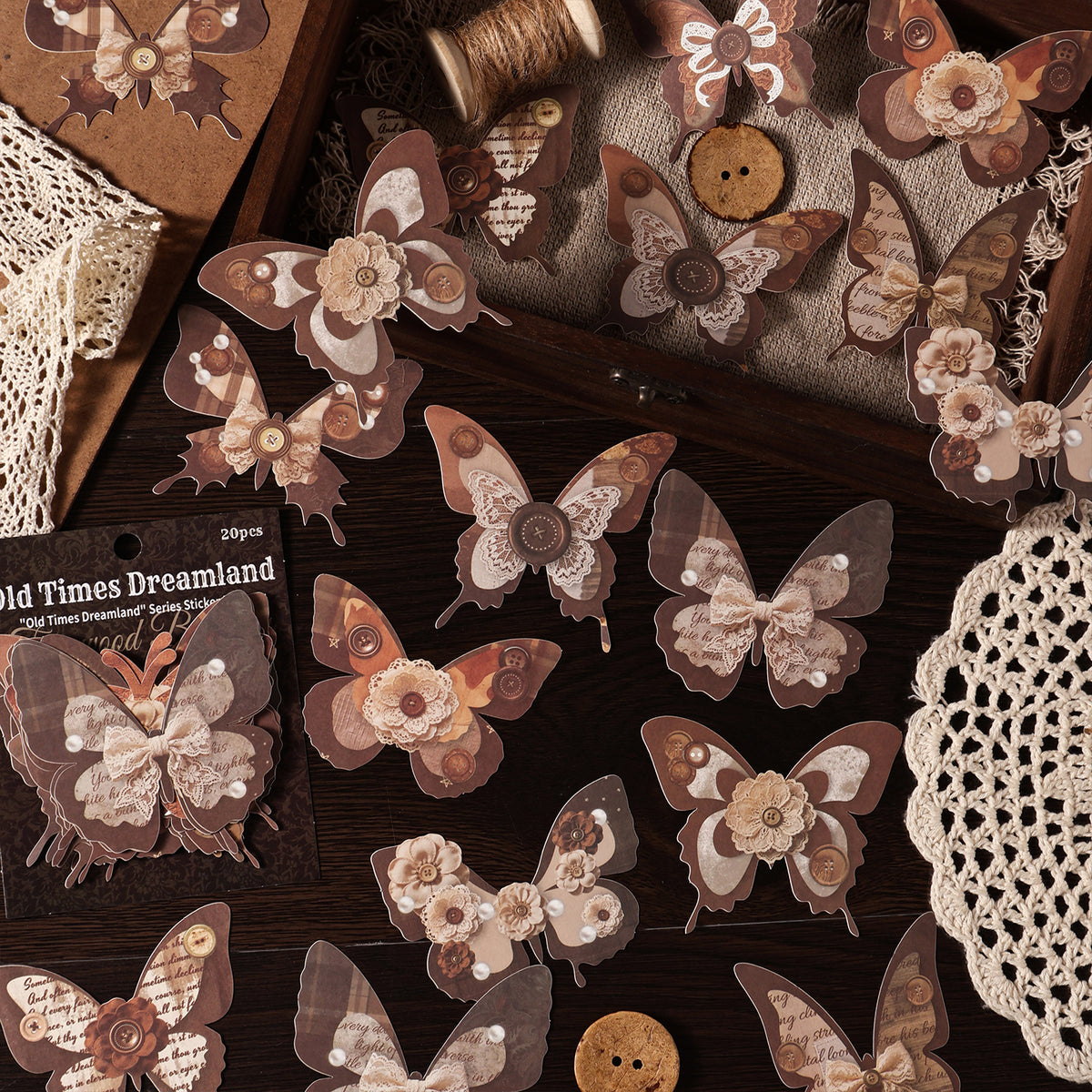 Butterflies on lace