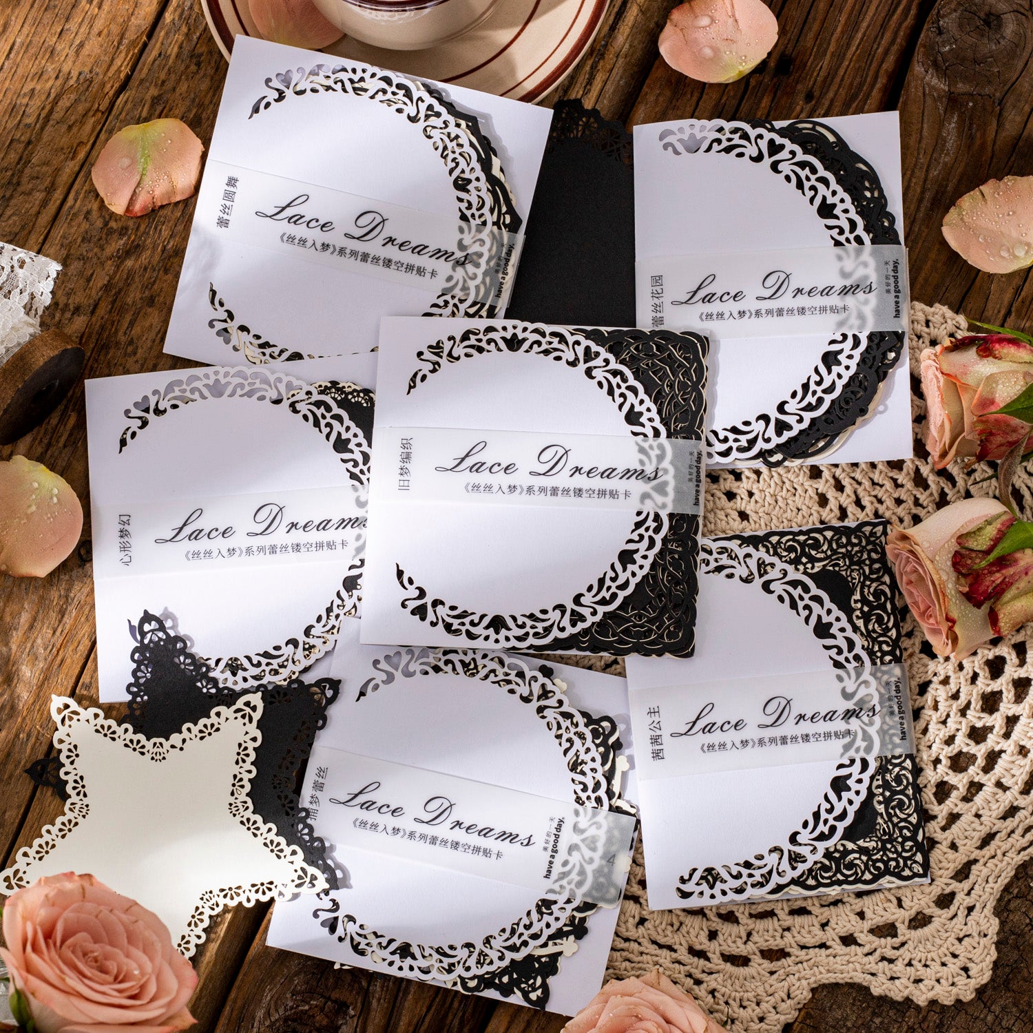 0527 Lace die-cut Paper -10Pcs each pack