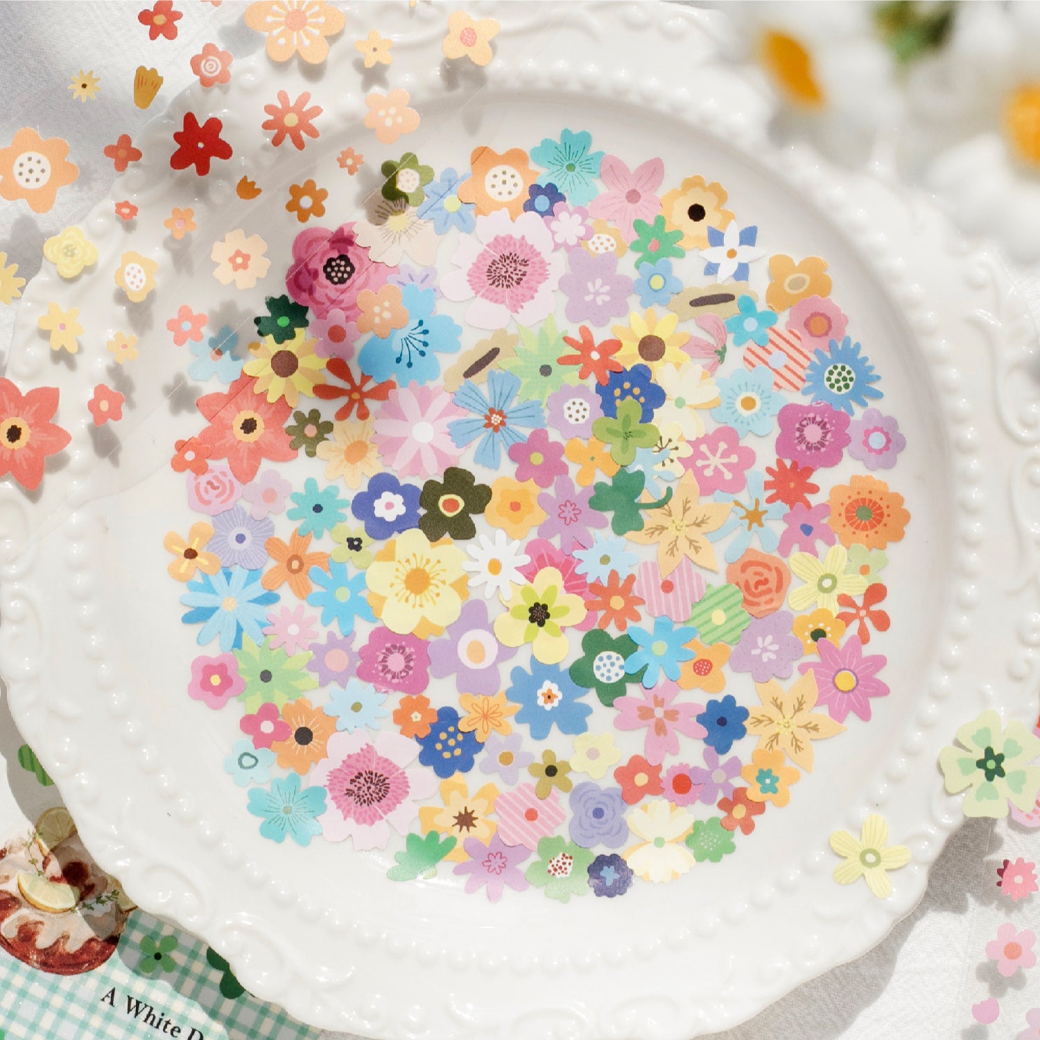 Glazed Floral Vellum paper Tape (5cm x 2m)
