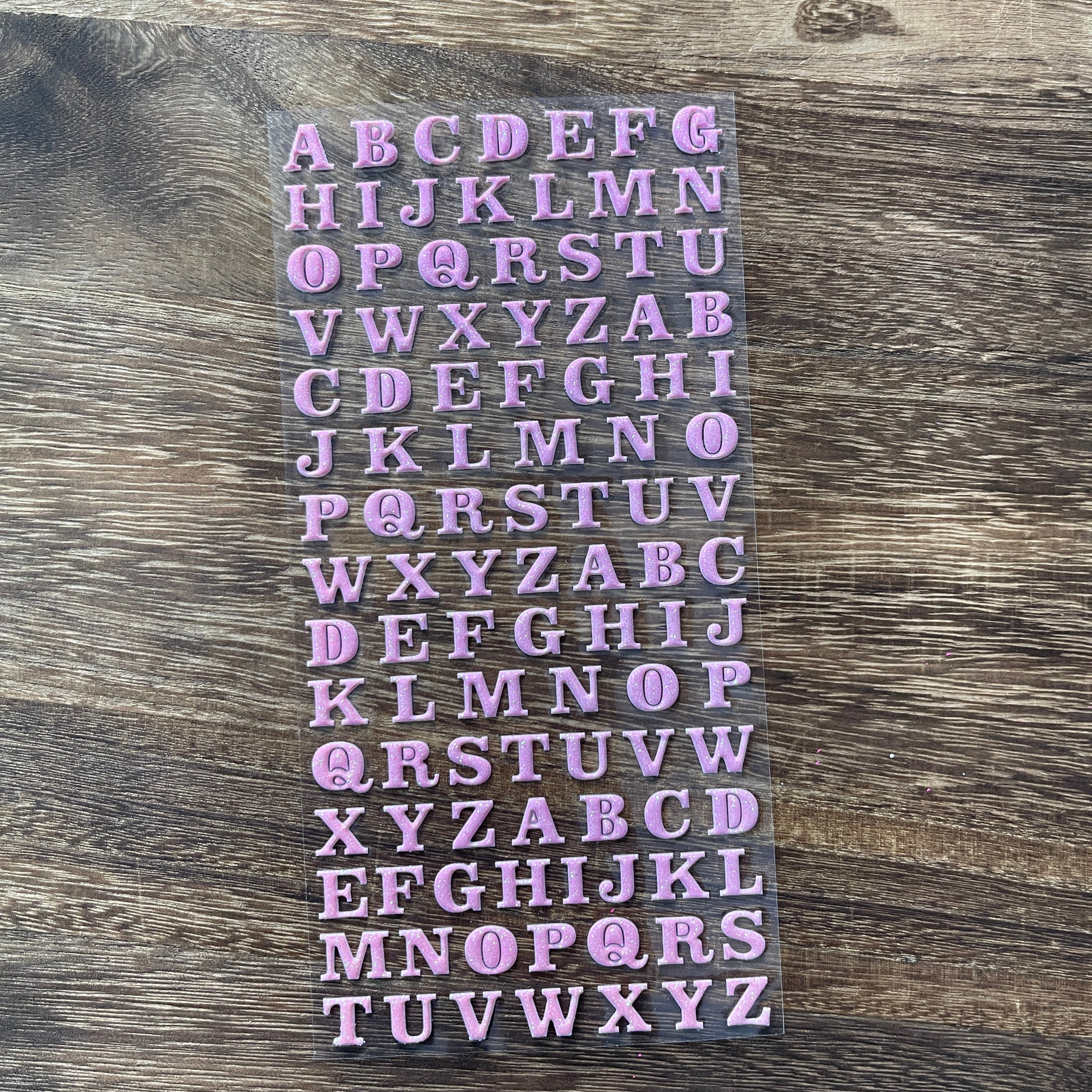 Fine glitter letters sticker -1Pcs each pack