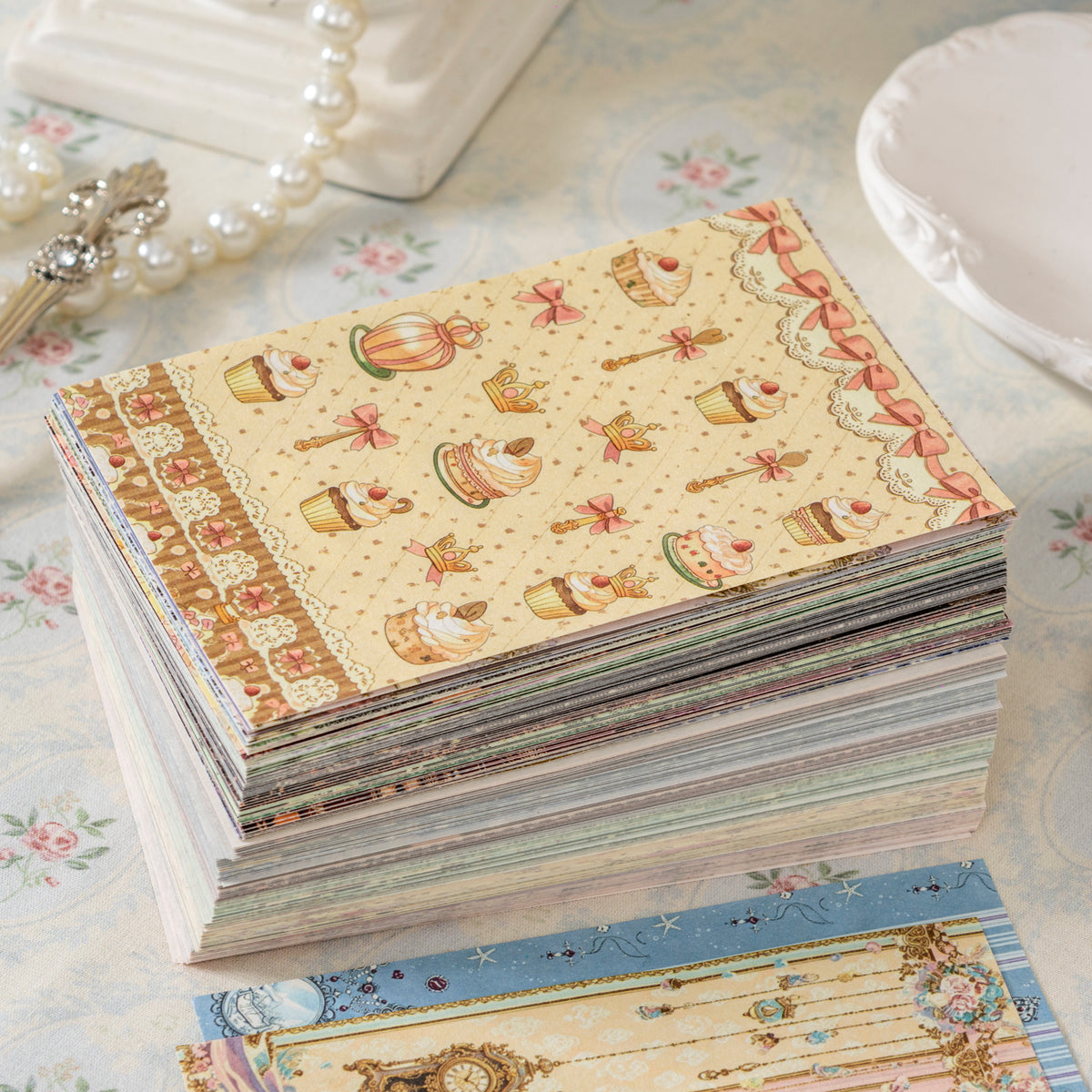 Vintage Rococo Dream paper close-up