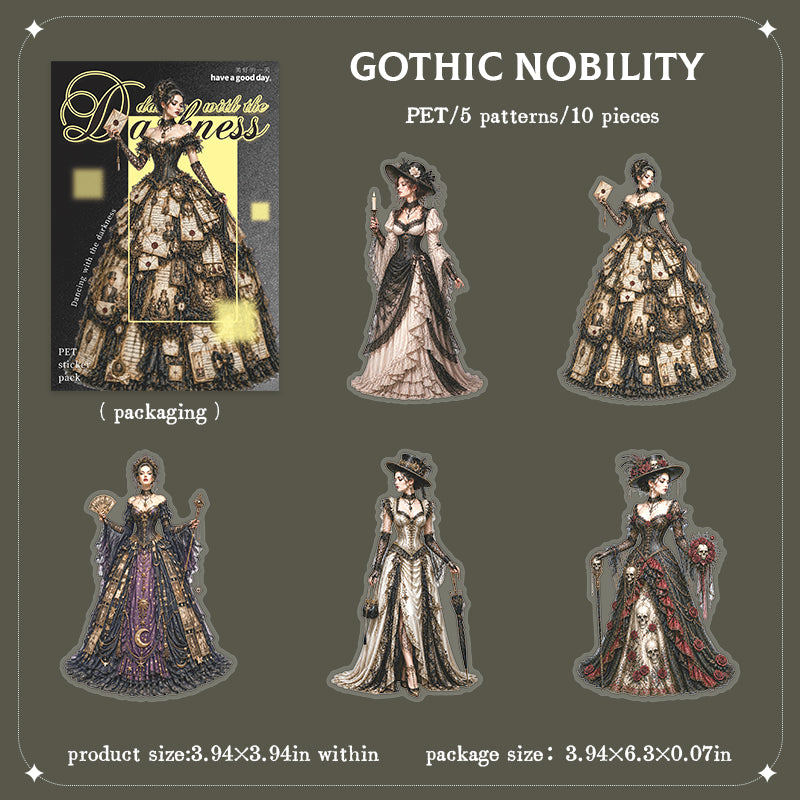Dance With The Darkness PET Stickers -10Pcs each pack