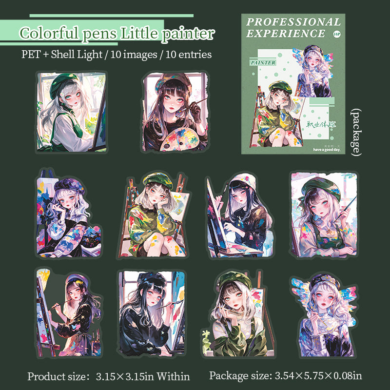 Professional experience PET Sticker -10Pcs each pack
