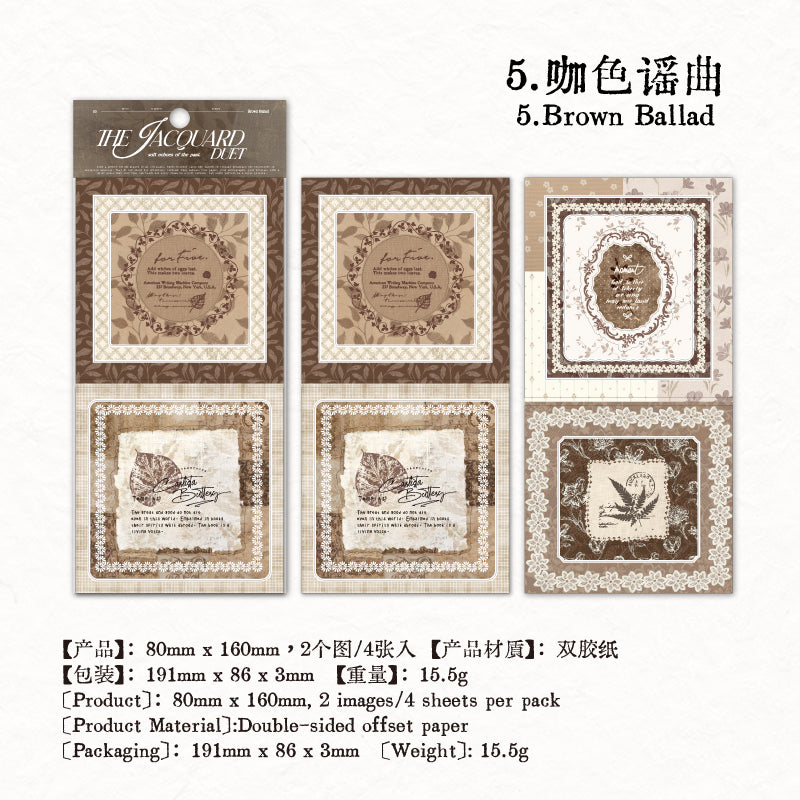 The Jacquard Duet Frame Paper Stickers -4Pcs each pack
