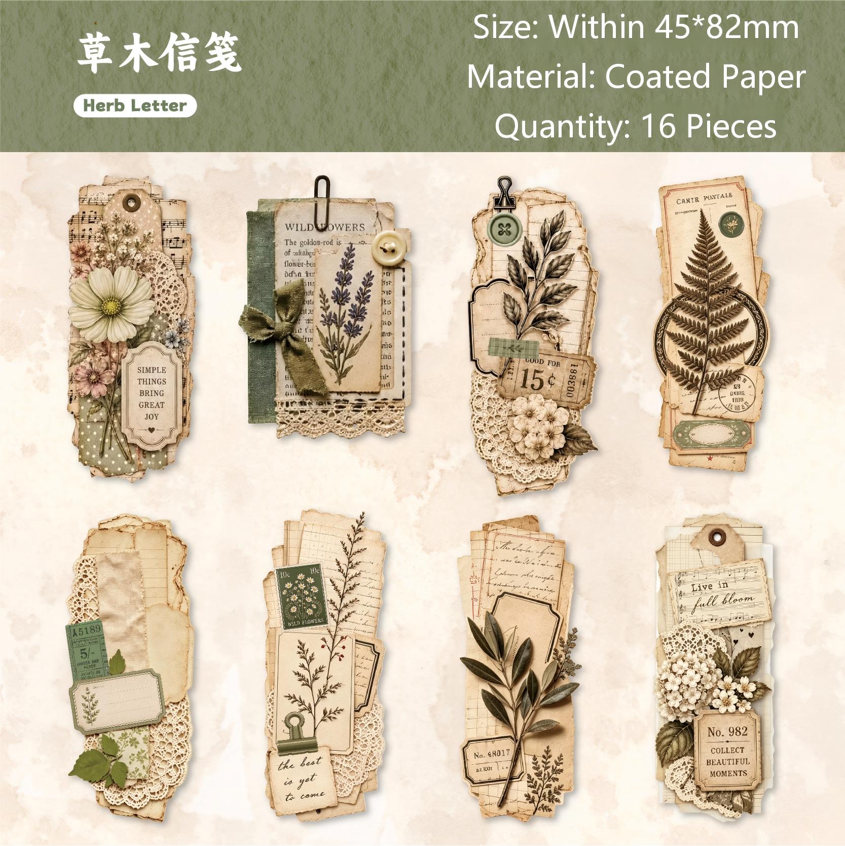 Vintage Film Collection Coated Paper Stickers -16Pcs each pack