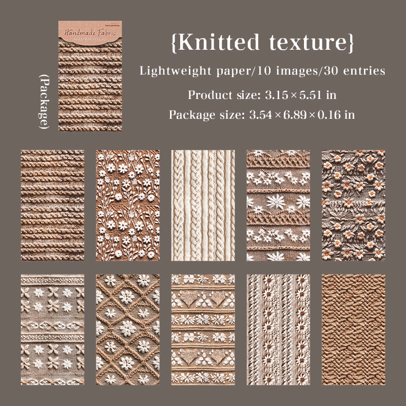 Handmade Fabric Paper -30Pcs each pack