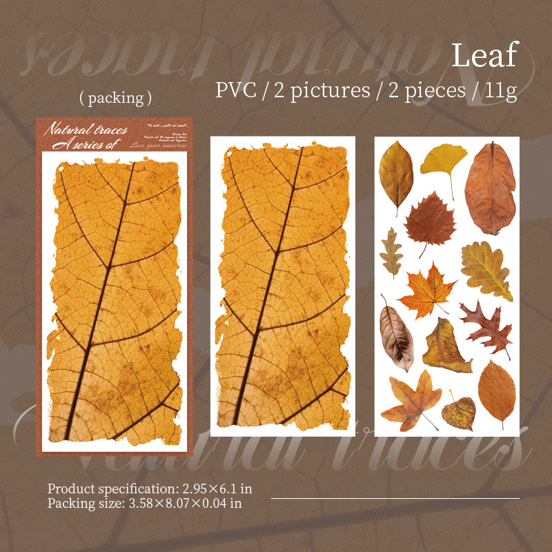 Natural traces transfer, rub on sticker-2Pcs each pack