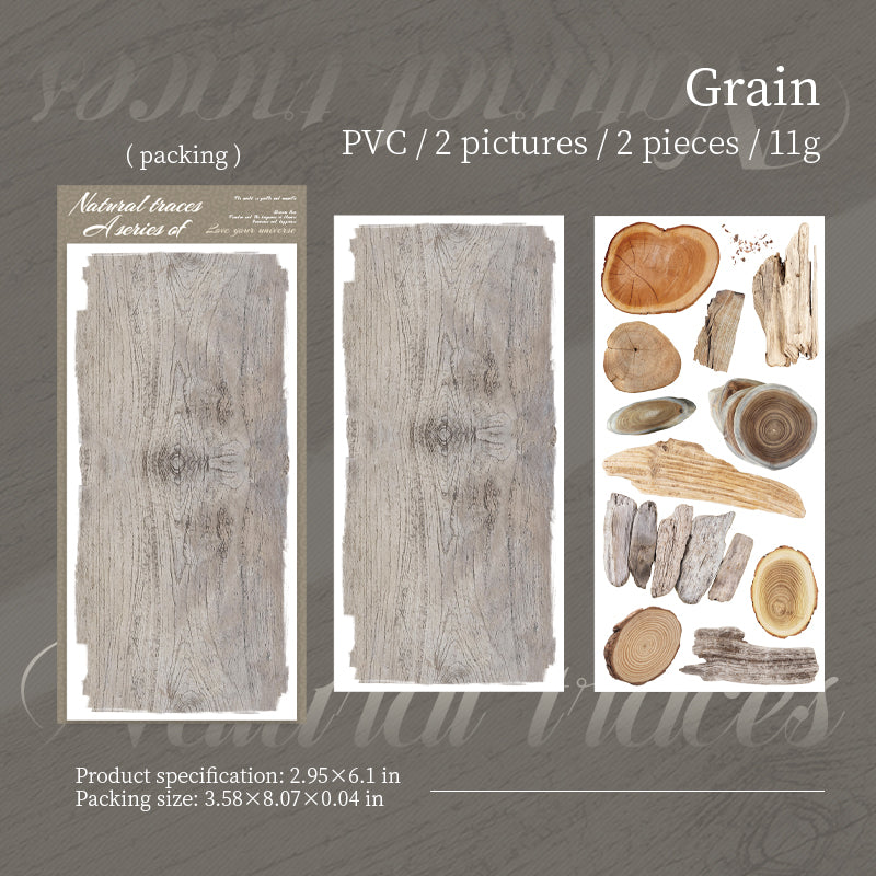 Natural traces transfer, rub on sticker-2Pcs each pack
