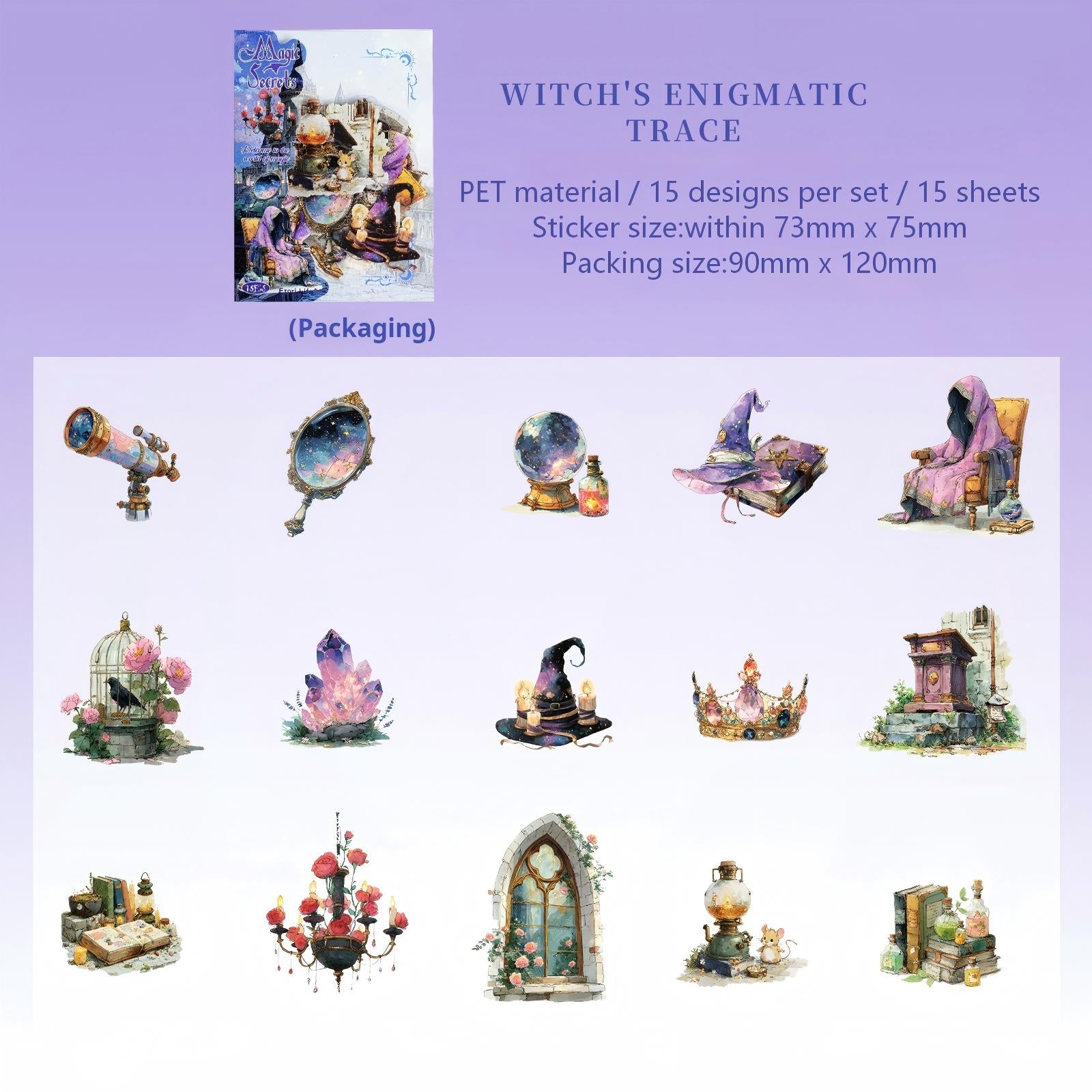 Magic Secrets PET sticker -15Pcs each pack