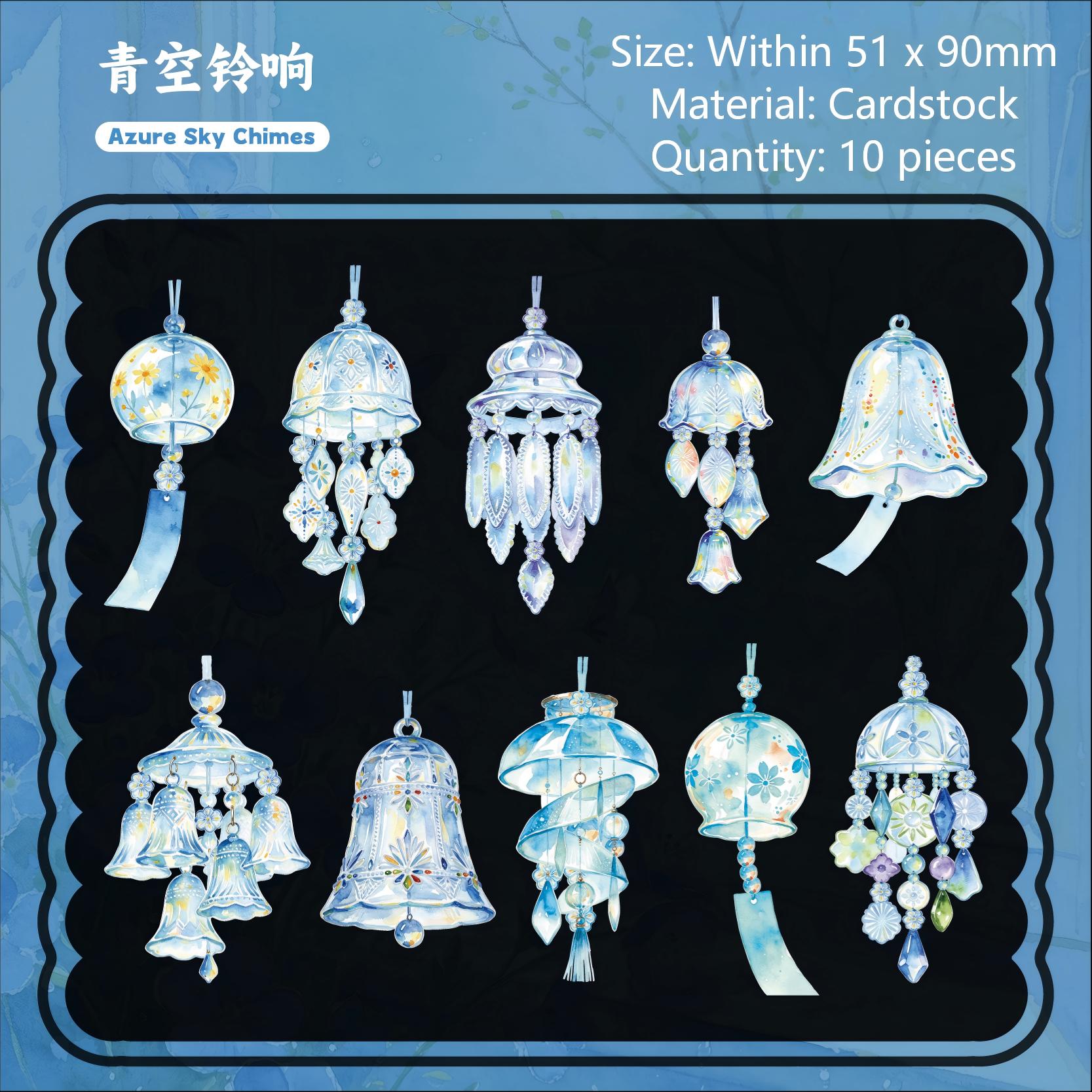 Vintage Wind Chime Collection Cardstock Stickers -15Pcs each pack