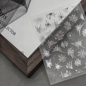 Crystal silver foil stickers on book