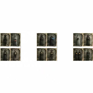 Vintage Gothic Halloween sheet layout
