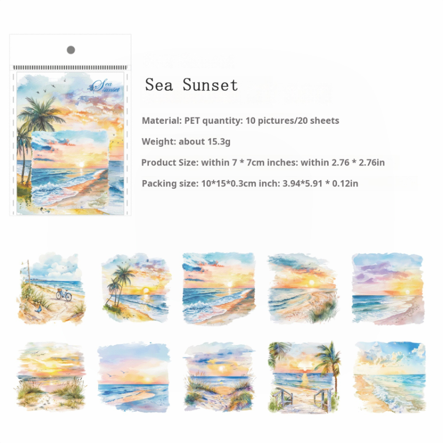 0322 Travel scenery Series Sticker -20Pcs each pack
