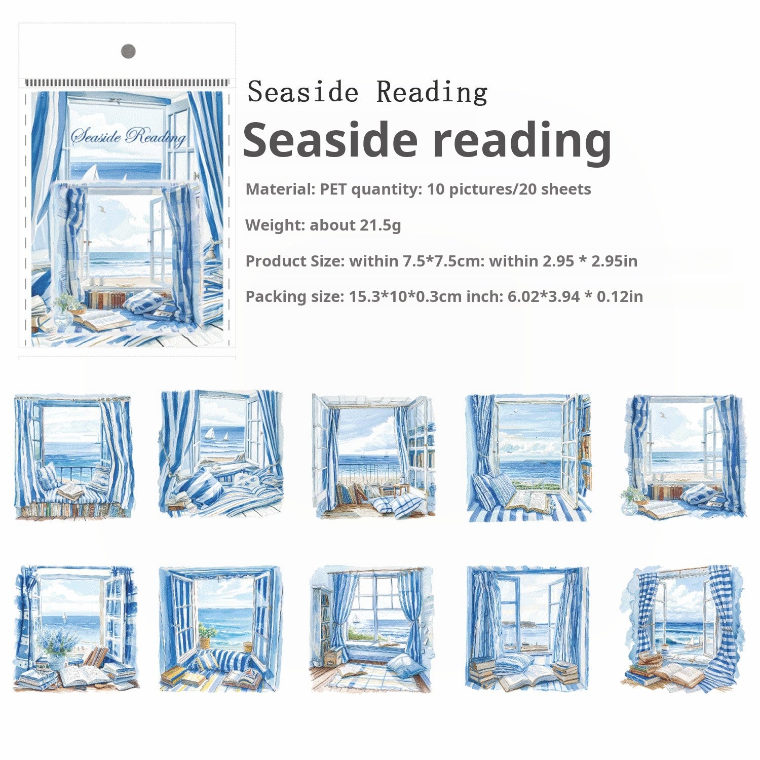 0315 Window landscape Series Sticker -20Pcs each pack