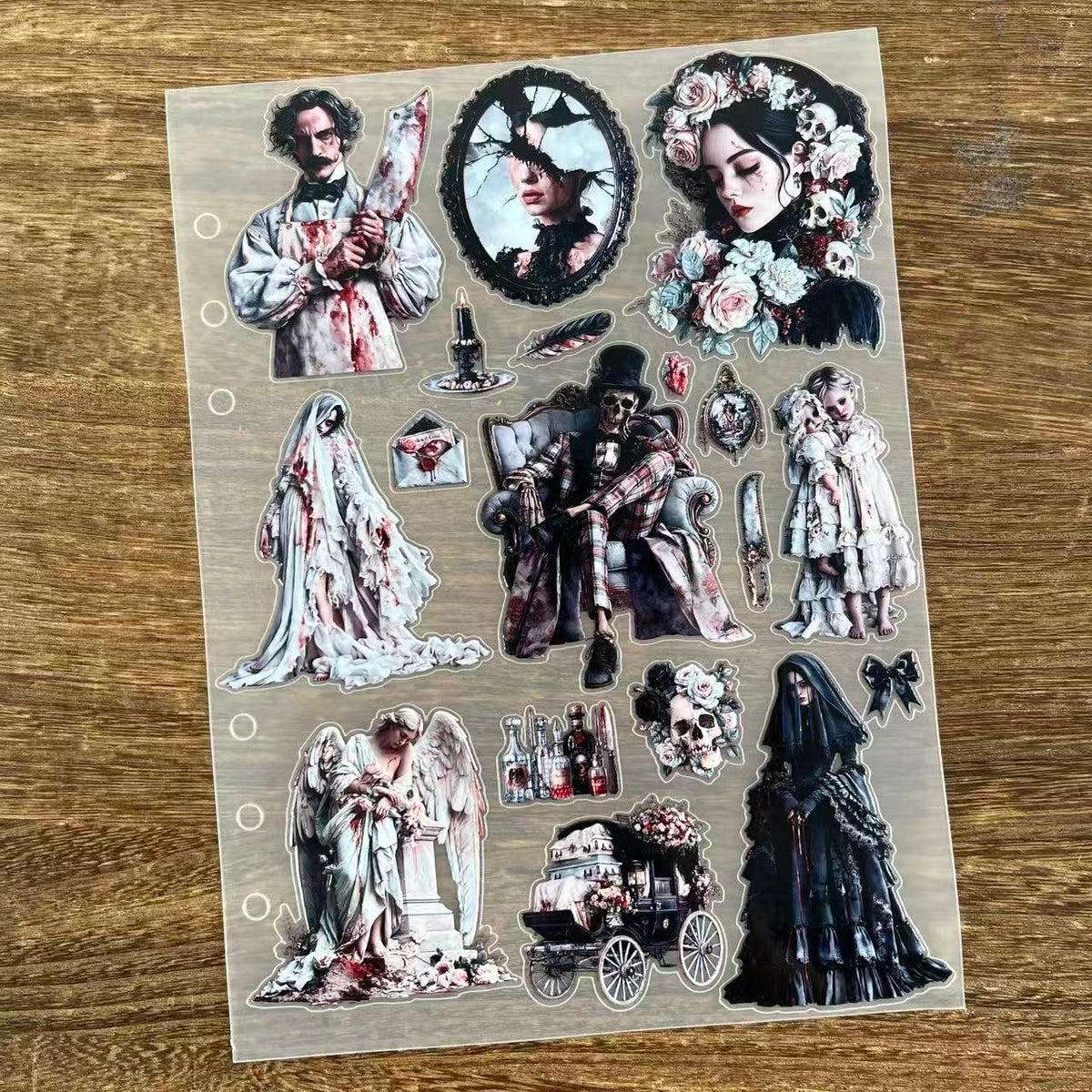 Full horror figures (a) PET sticker sheet