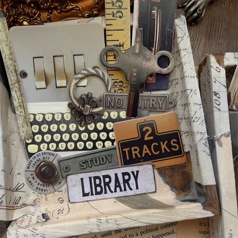 Vintage Slogan Metal Cardstock -46Pcs each pack