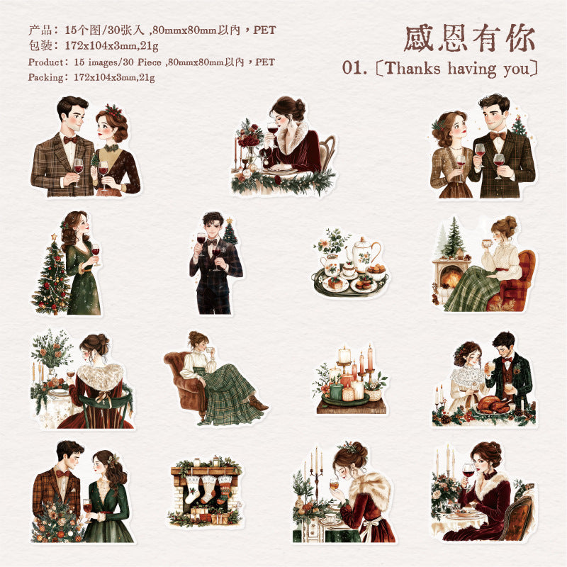0311 Lovers Series Sticker -30Pcs each pack