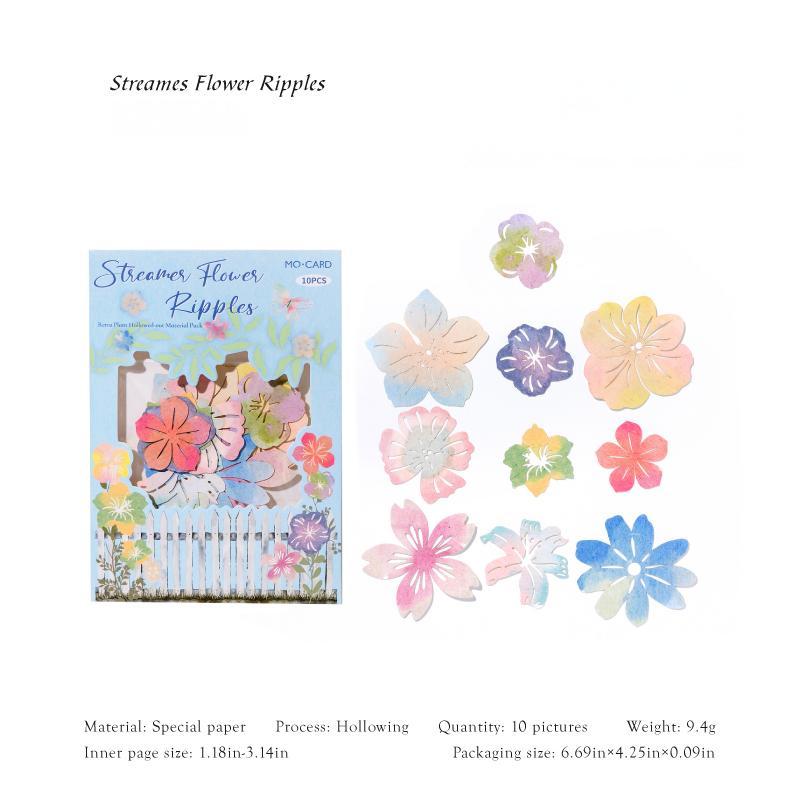 0626 Vintage plant die cut paper -10Pcs each pack