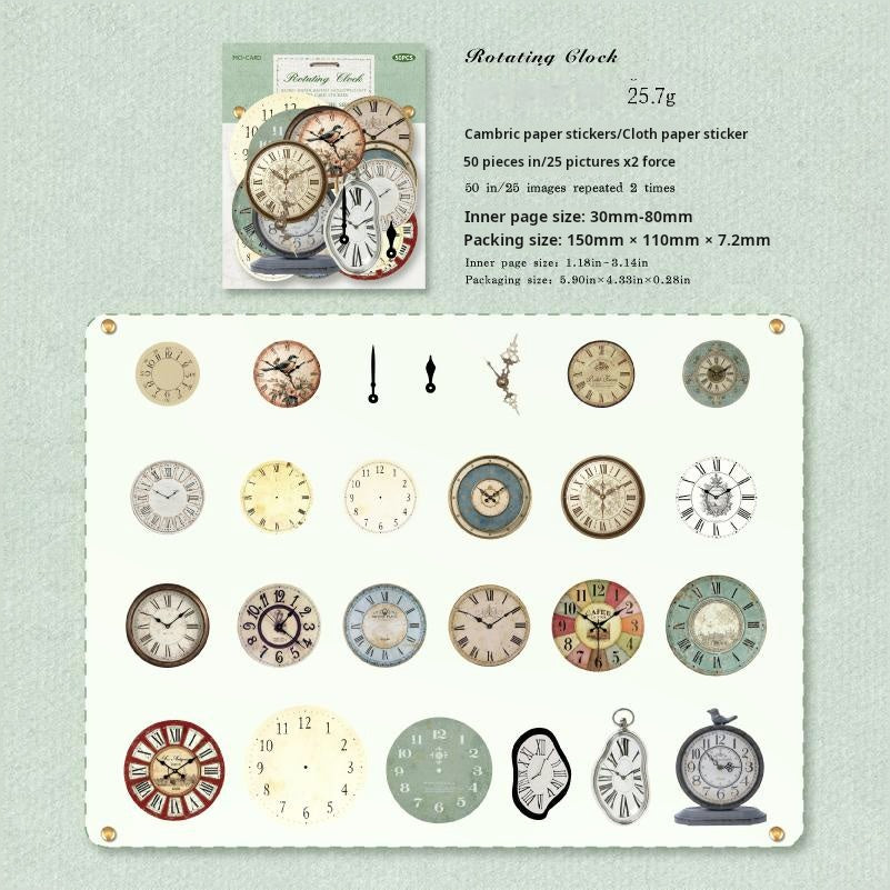 0920 Vintage die cut cardstock Sticker -50Pcs each pack