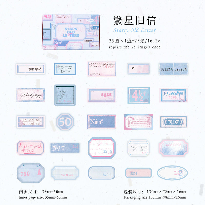 0322 Good Dream Marker Series Sticker -25Pcs each pack