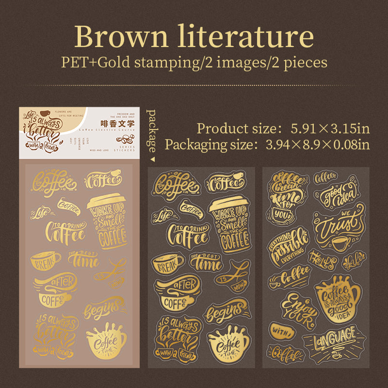 0426 Coffee Elective Series Sticker -2Pcs each pack