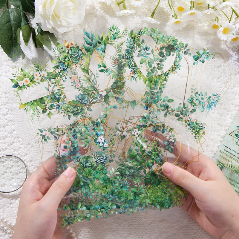 0925 Wreath PET Sticker -6Pcs each pack