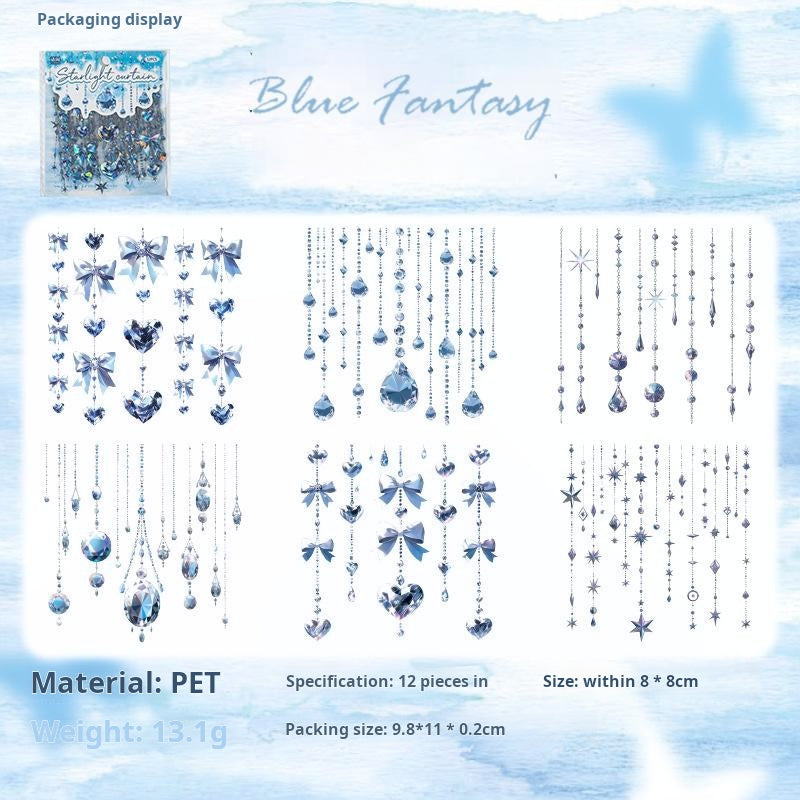 0531 Star Diamond PET Sticker -12Pcs each pack