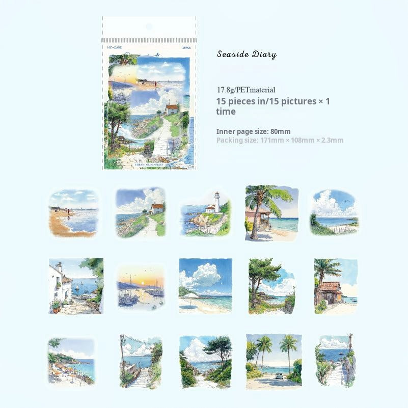 0607 City color sticker -15Pcs each pack