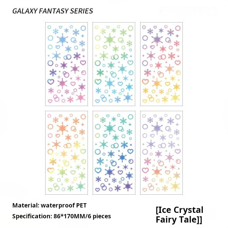 0421 Galactic Fantasy Series Sticker -6Pcs each pack