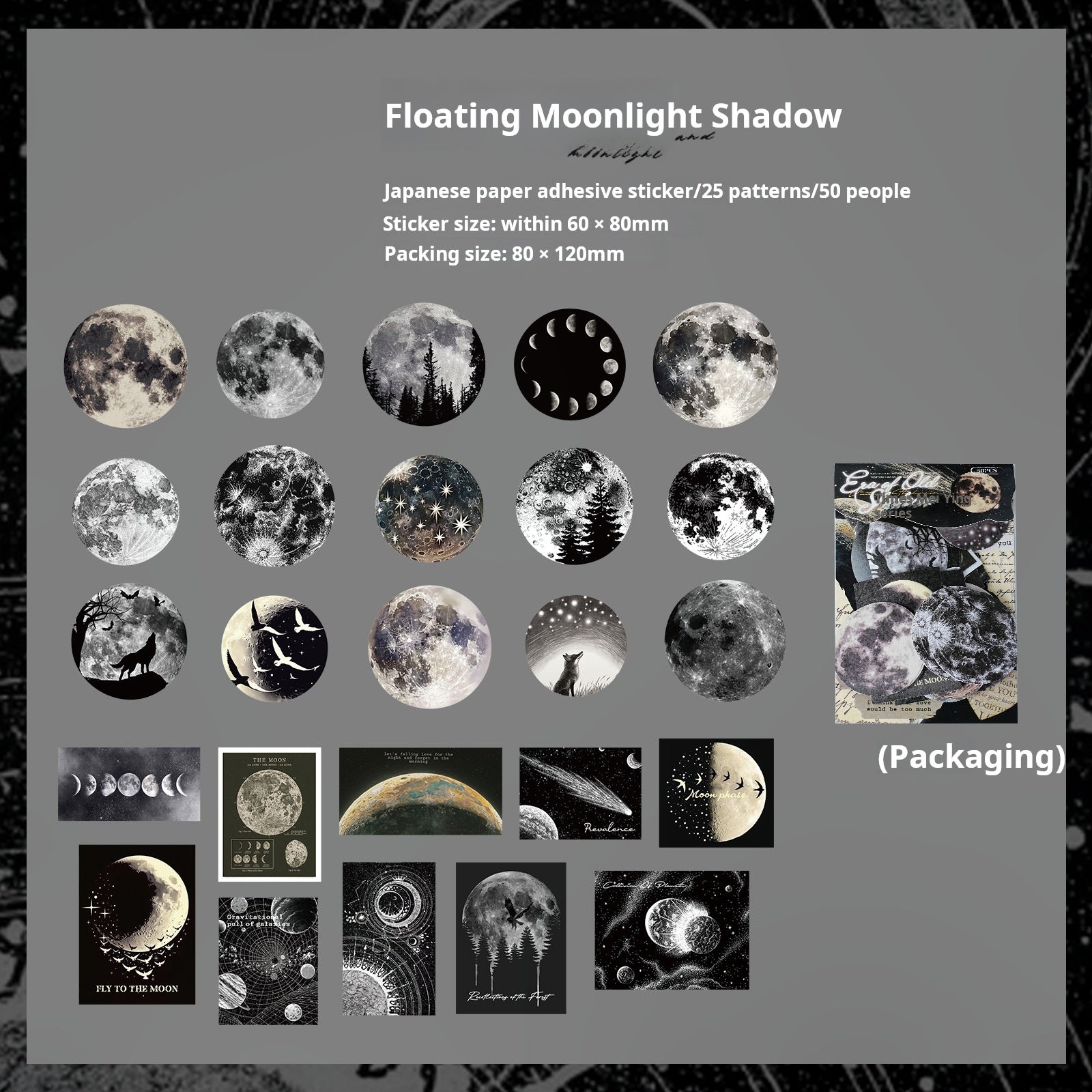 0423 Era of old shadows Series Sticker -50Pcs each pack