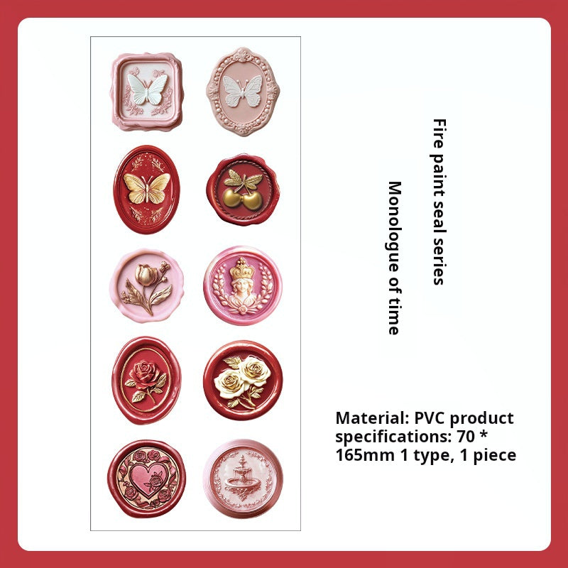 0505 Fire Paint Seal Series PVC Sticker -1Pcs each pack