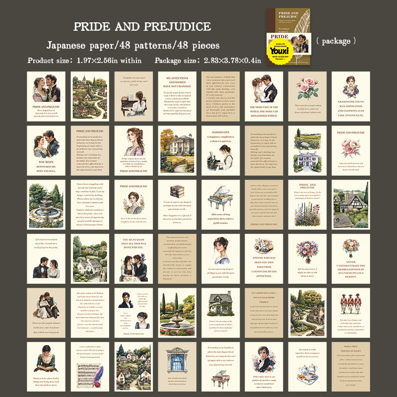 0423 Literary library Series Paper -48Pcs each pack