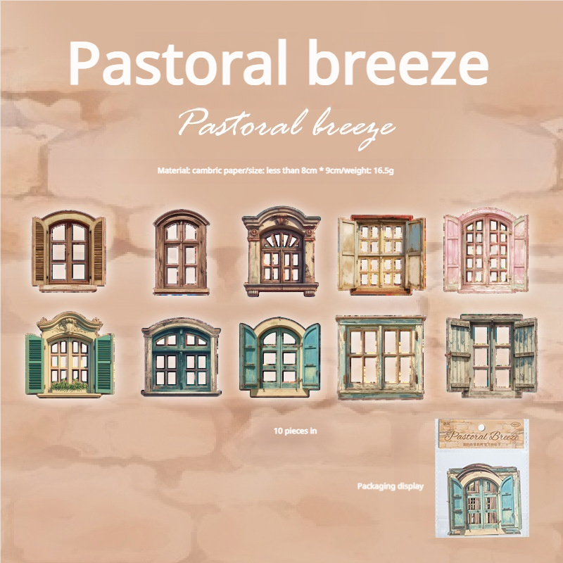 0306 Window Story Series die cut Sticker -10Pcs each pack