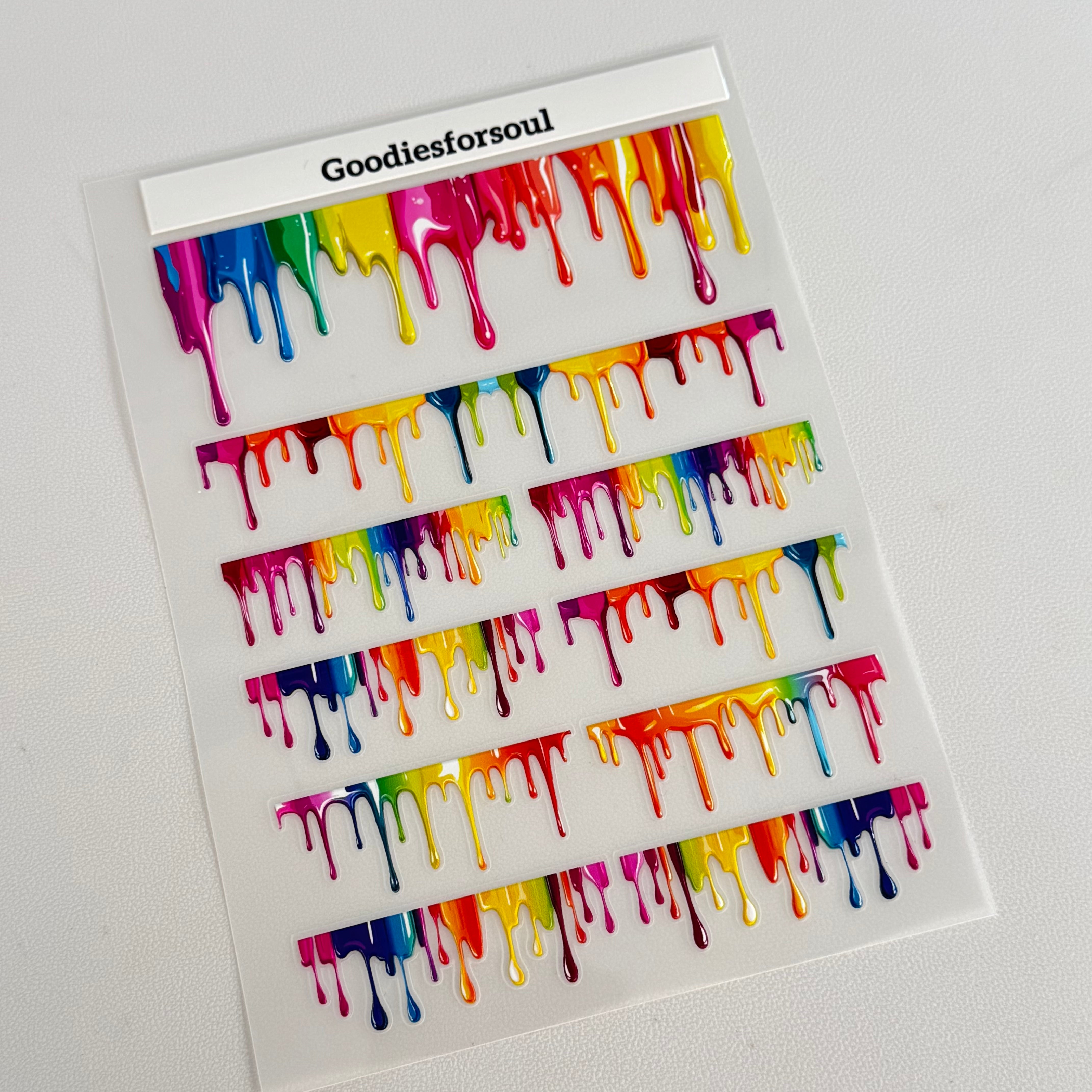 3D dripping sticker 15.5*21 Cm -1Pcs each pack
