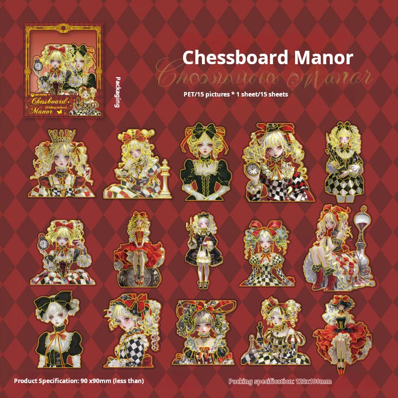 0407 Fantasy waltz series PET Sticker -15Pcs each pack