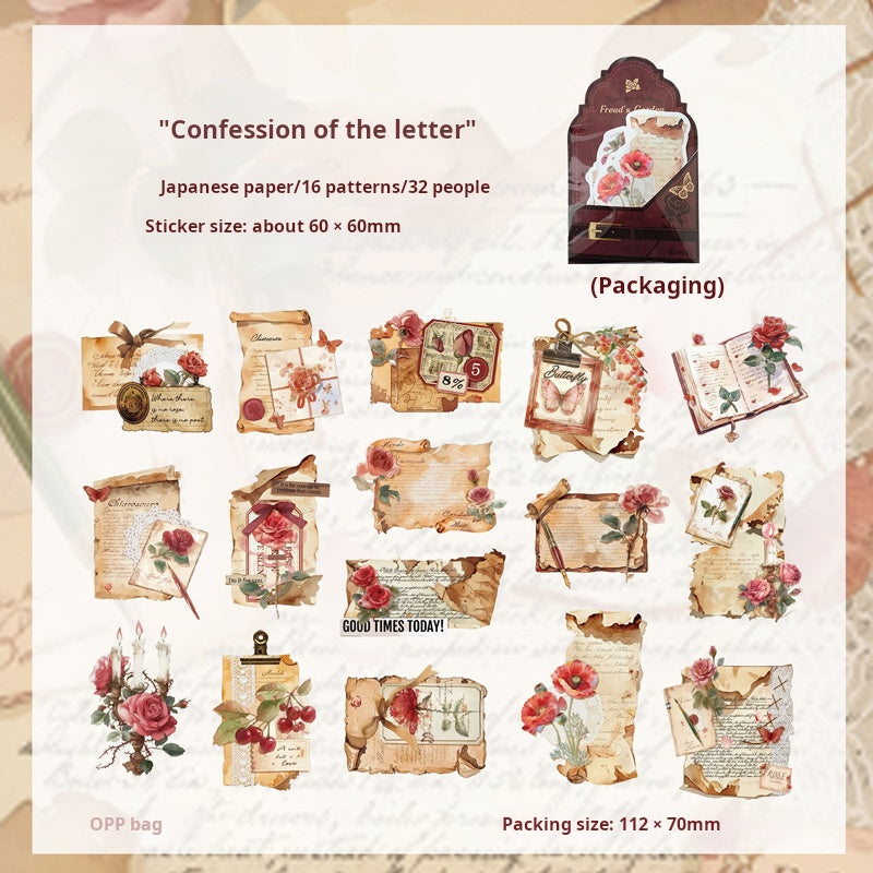 0314 Freud's Garden Series Washi Sticker -32Pcs each pack