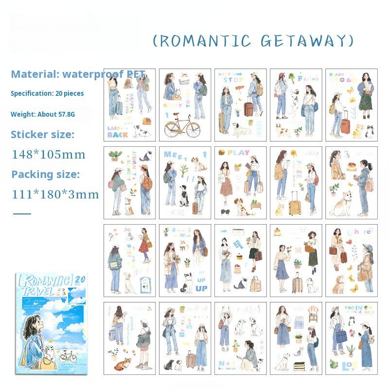 0324 Chasing the Ordinary Series Sticker -20Pcs each pack