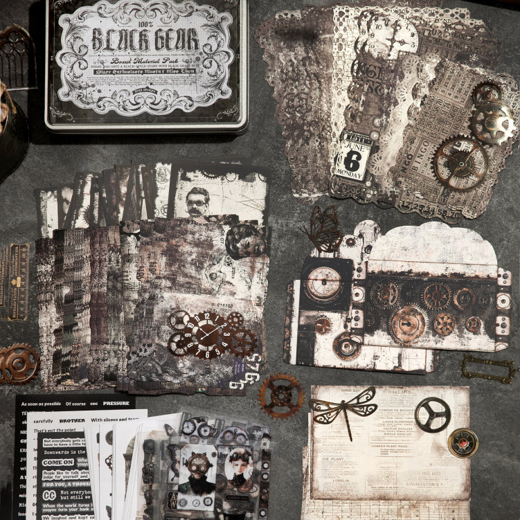 0528 Vintage Flowers and Ink die cut lace cardstock Mixed pack -158Pcs each pack