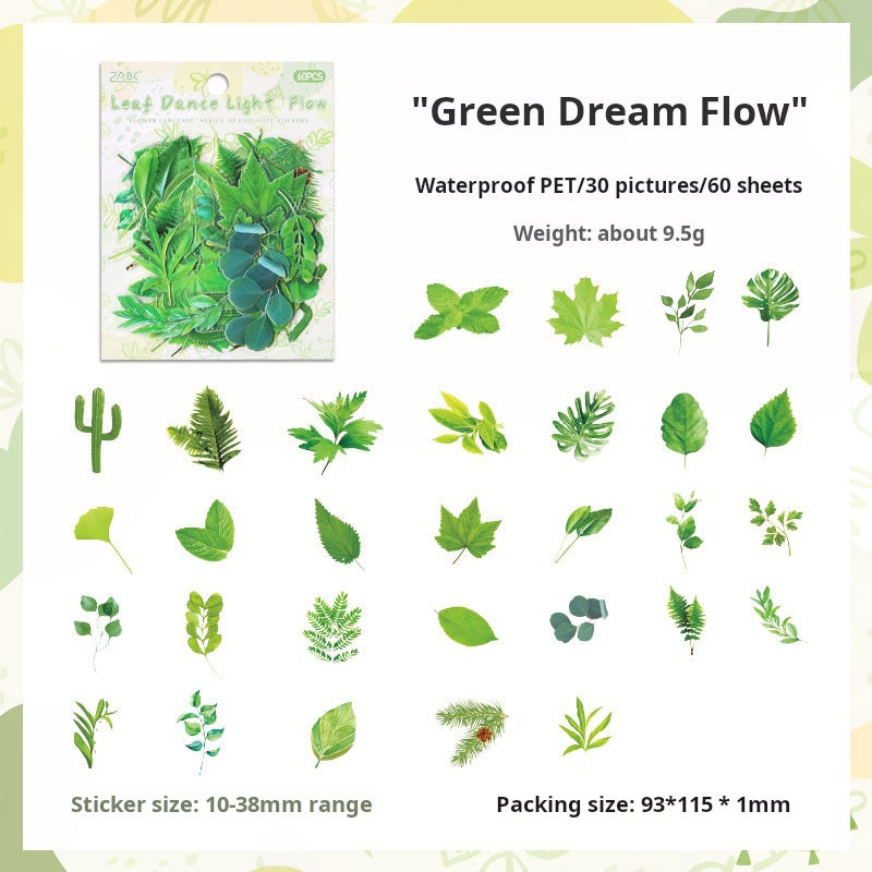 0324 Flower language Series Sticker -60Pcs each pack