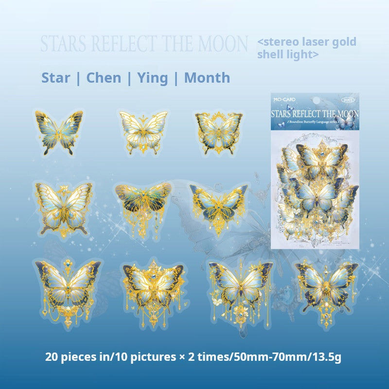0419 Boundless butterfly language Series Sticker -20Pcs each pack